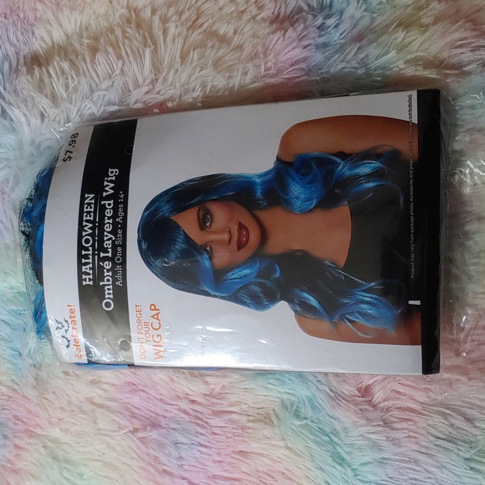 Halloween Blue Ombre Wig